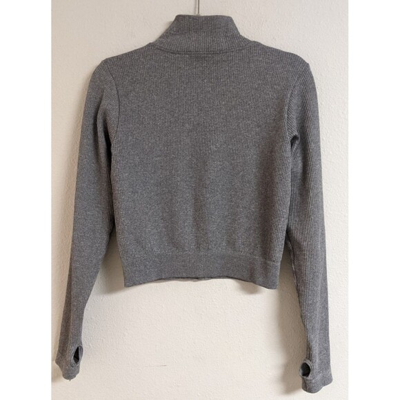 ACTIVE DOMINO Fashion Heather Gray Nylon Stretch Full Zip Athletic Jacket L - Picture 2 of 10